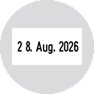 Textplatte f�r Trodat Printy 46130 Datumstempel