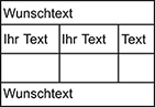 Tabellenstempel Colop Expert Line 3800 mit Wunschtext Variante 1