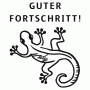 EDY Lehrerstempel fix mit Motiv "Gecko" und Text "GUTER FORTSCHRITT!"