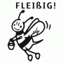 EDY Lehrerstempel fix mit Motiv "Biene" und Text "FLEIIG!"