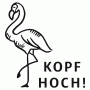 EDY Lehrerstempel fix mit Motiv "Flamingo" und Text "KOPF HOCH!"