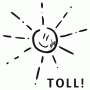 EDY Lehrerstempel fix mit Motiv "Sonne" und Text "TOLL!"