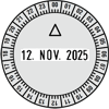 Datumstempel mit Uhrzeitplatte Trodat Classic 2910/U1-24