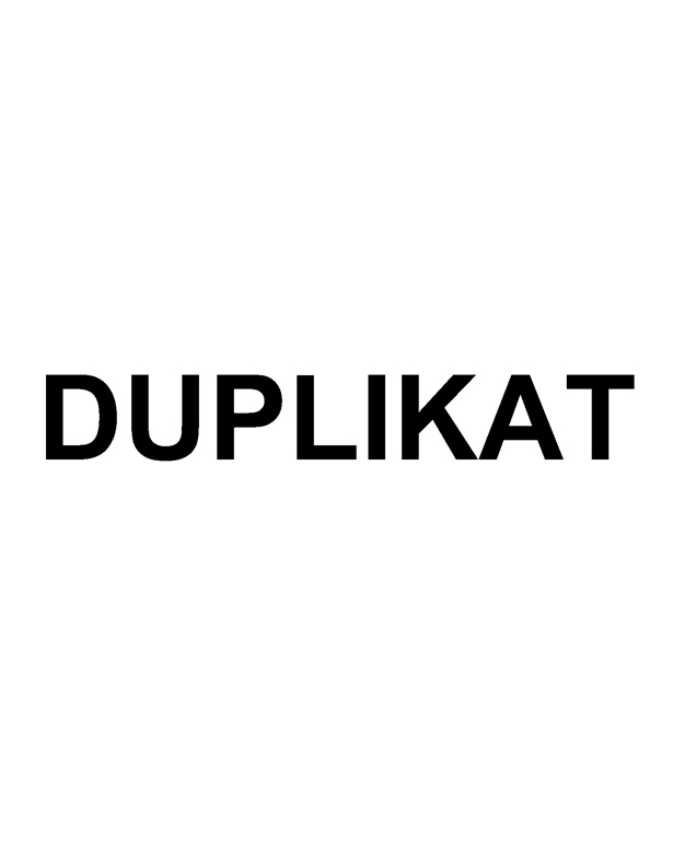 Holzstempel mit Lagertext "DUPLIKAT" 