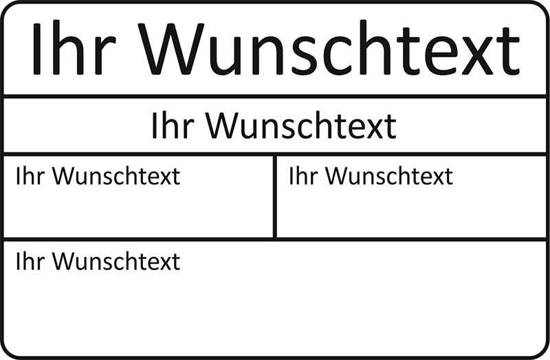 Tabellenstempel Colop Expert Line 3600 mit Wunschtext Variante 1