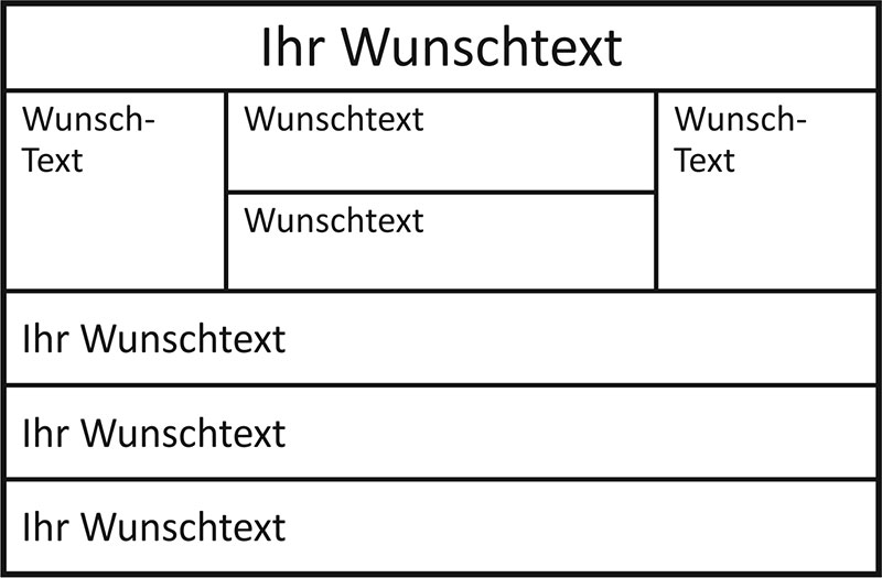 Tabellenstempel Colop Classic Line 2600 und Wunschtext Variante 2