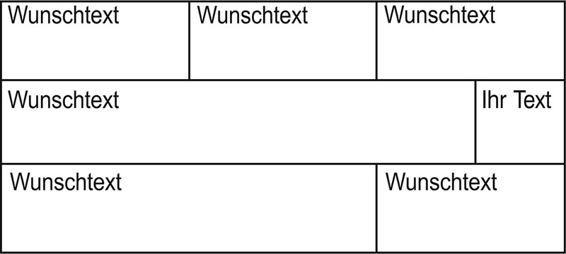 Tabellenstempel Trodat Professional 5204 mit Wunschtext Variante 1