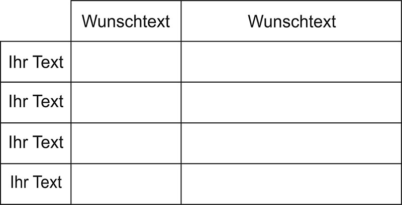 Tabellenstempel Colop Expert Line 3900 mit Wunschtext Variante 1