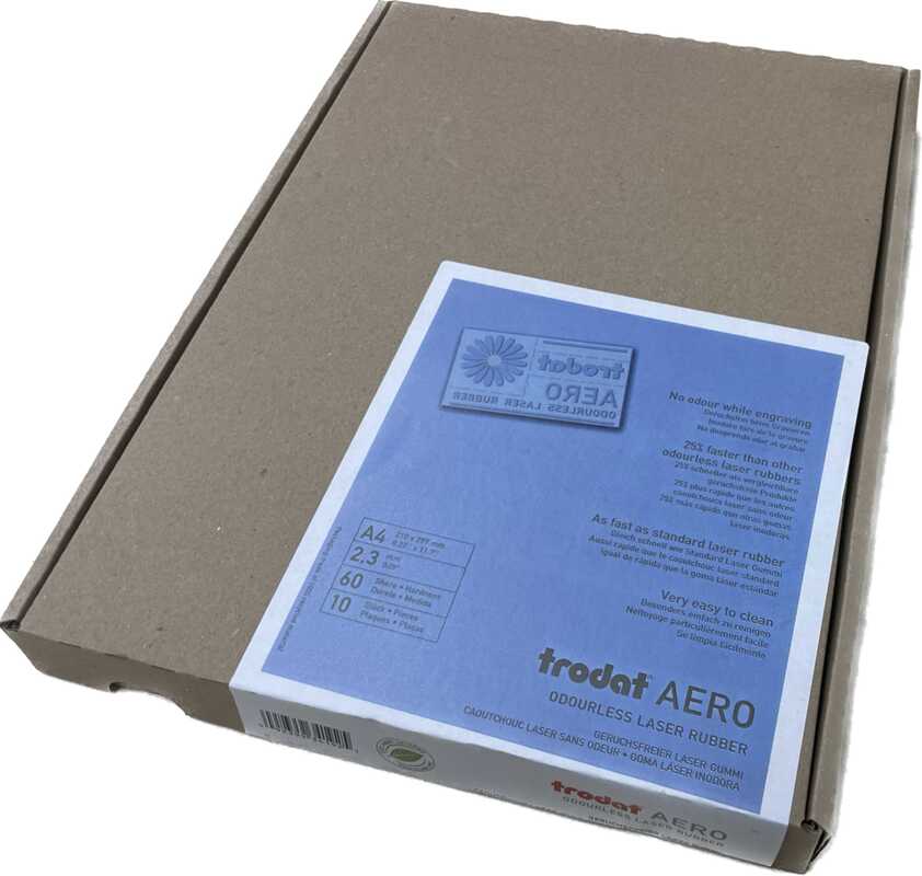 Lasergummi A4 zur eigenen Bearbeitung - Trodat Aero (10er Pack!) 
