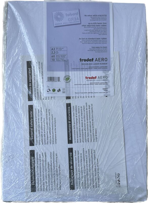 Lasergummi A3 zur eigenen Bearbeitung - Trodat Aero (10er Pack!) 