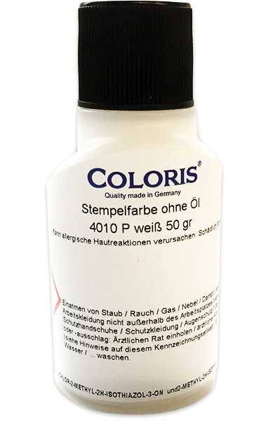 Stempelfarbe Coloris 4010 P weiss <br>50 ml