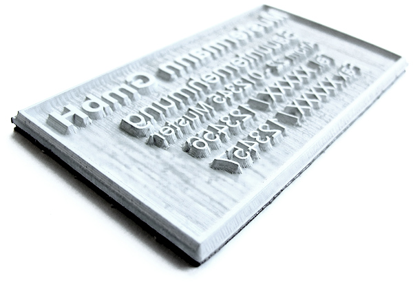 Stempelplatte von STEMPELGIGANT 6 Zeilen inkl Colop® Printer 40-59x23mm 