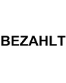 Holzstempel mit Lagertext "BEZAHLT" 