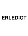 Holzstempel mit Lagertext "ERLEDIGT" 