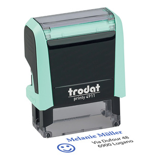 Trodat Printy 4911 Pastell Edition MCI (mehrfarbiger Abdruck) Pastell-blau