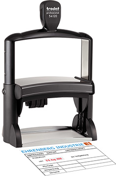 Datumstempel mit Text Trodat Professional 54120 Datum links MCI (mehrfarbiger Abdruck)