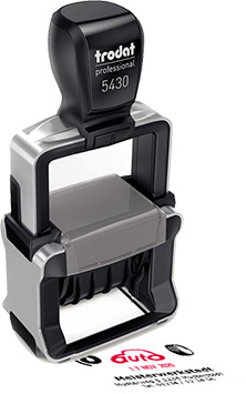 Datumstempel mit Text Trodat Professional 5430 MCI 4.0 (mehrfarbiger Abdruck)