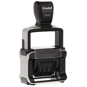 Datumstempel mit Lagertext Trodat Professional 5440/L 4.0 blau/rot