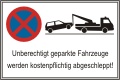 Schild Halteverbot (Unberechtigt...) Alu 0,8mm, 100x60cm Schild Halteverbot (Unberechtigt...) Alu 0,8mm, 100x60cm