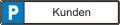 Parkplatz-Reservierungsschild "Kunden" (Alu 52x11cm) Parkplatz-Reservierungsschild "Kunden" (Alu 52x11cm)