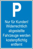 Parkplatz-Reservierungsschild "Nur für Kunden" mit Hinweis (Kunststoff 40x25cm) Parkplatz-Reservierungsschild "Nur für Kunden" mit Hinweis (Kunststoff 40x25cm)