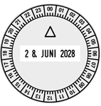 Uhrzeit-Datumstempel Abdruck